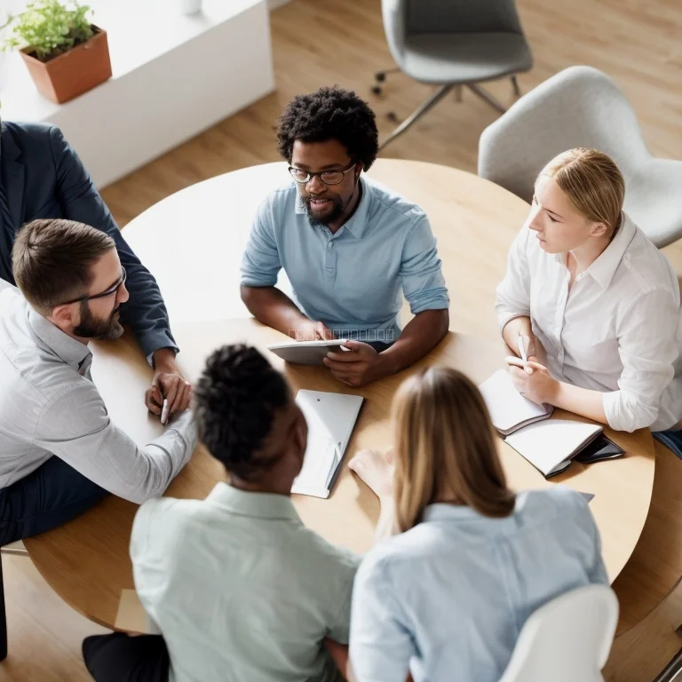 Lerngruppe im Gespräch bei Selunex
