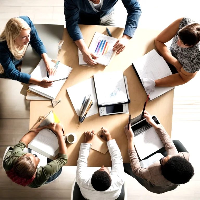 Gruppe in persönlicher Entwicklung im Austausch bei selunex